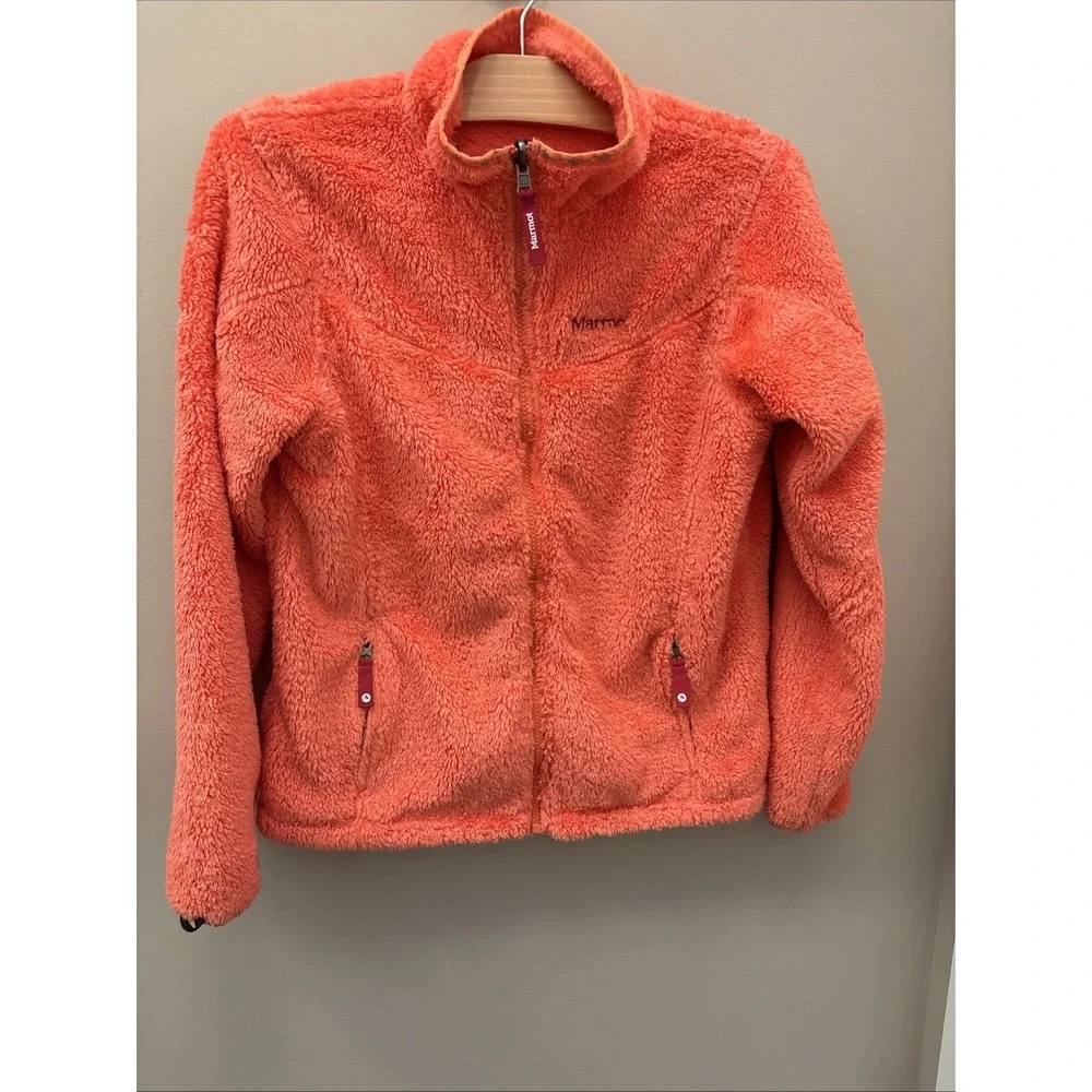 Marmot Precip Eco Component 3-in-1 Jacket Kids' XL Peach Shell And fleece EUC